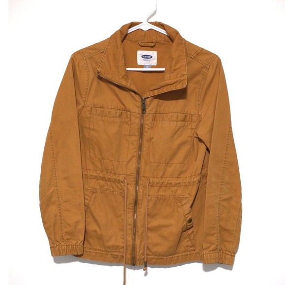 Old Navy Jackets & Blazers - Old Navy Womens XS Tobacco Brown Utility Field Jacket Full Zip Drawstring Waist